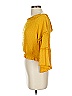 Lulus 100% Rayon Yellow 3/4 Sleeve Blouse Size S - photo 5