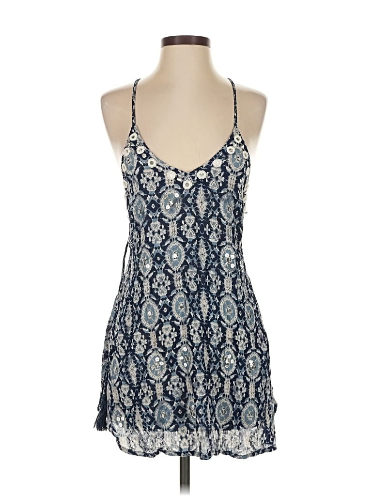 Pre-owned Raga Tank Top Blue Halter Neckline Tops