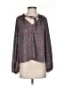Evereve 100% Polyester Paisley Purple 3/4 Sleeve Blouse Size S - photo 1