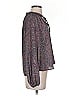 Evereve 100% Polyester Paisley Purple 3/4 Sleeve Blouse Size S - photo 4
