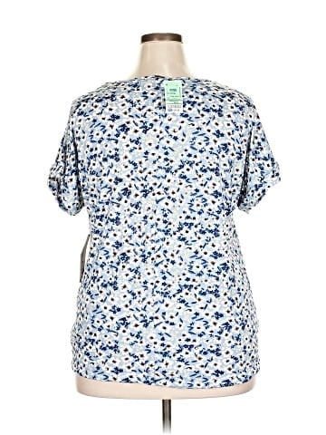 Indigo Rose Short Sleeve Blouse (view 2)