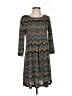 Connected Apparel Chevron-herringbone Teal Casual Dress Size S - photo 1