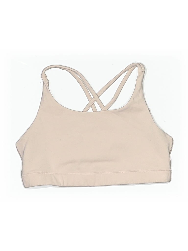 Pre-owned Athleta Girl Kids' Tank Top Tan Halter Neckline Tops In Brown