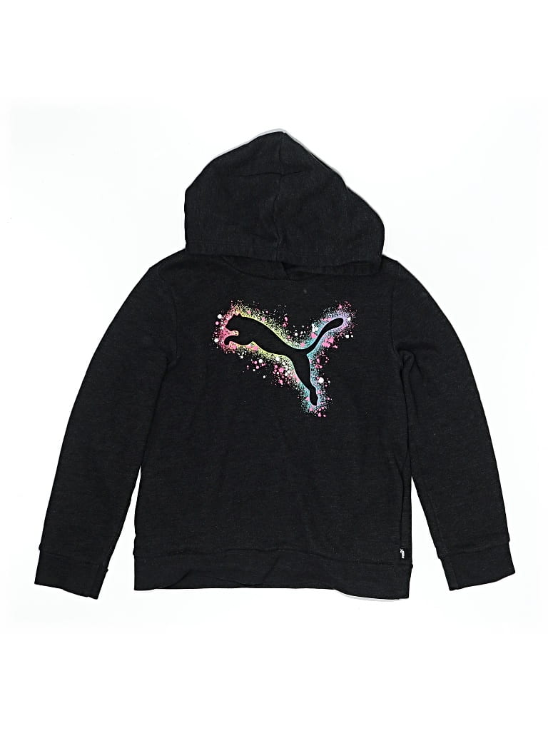 Pre-owned Puma Kids' Zip Up Hoodie In Black