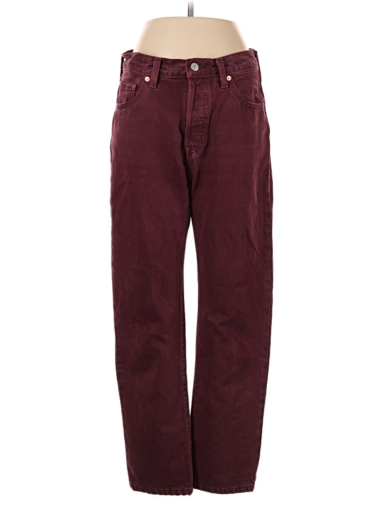 Pre-owned Levi's Jeans In Burgundy