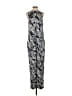 Trina Turk 100% Rayon Chevron-herringbone Silver Jumpsuit Size 2 - photo 1