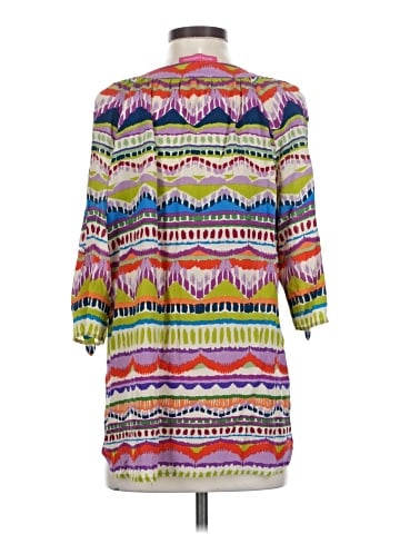 Pookie & Sebastian 3/4 Sleeve Silk Top (view 2)
