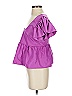 Express 100% Polyester Purple Short Sleeve Blouse Size XS - photo 5