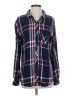 Rails 100% Rayon Plaid Blue Long Sleeve Button-Down Shirt Size S - photo 1