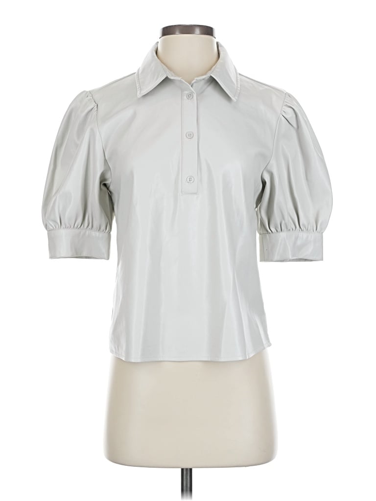 Pre-owned Sundays Short Sleeve Blouse In Silver
