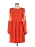 Erin Fetherston 100% Polyester Solid Orange Casual Dress Size 0 - photo 1