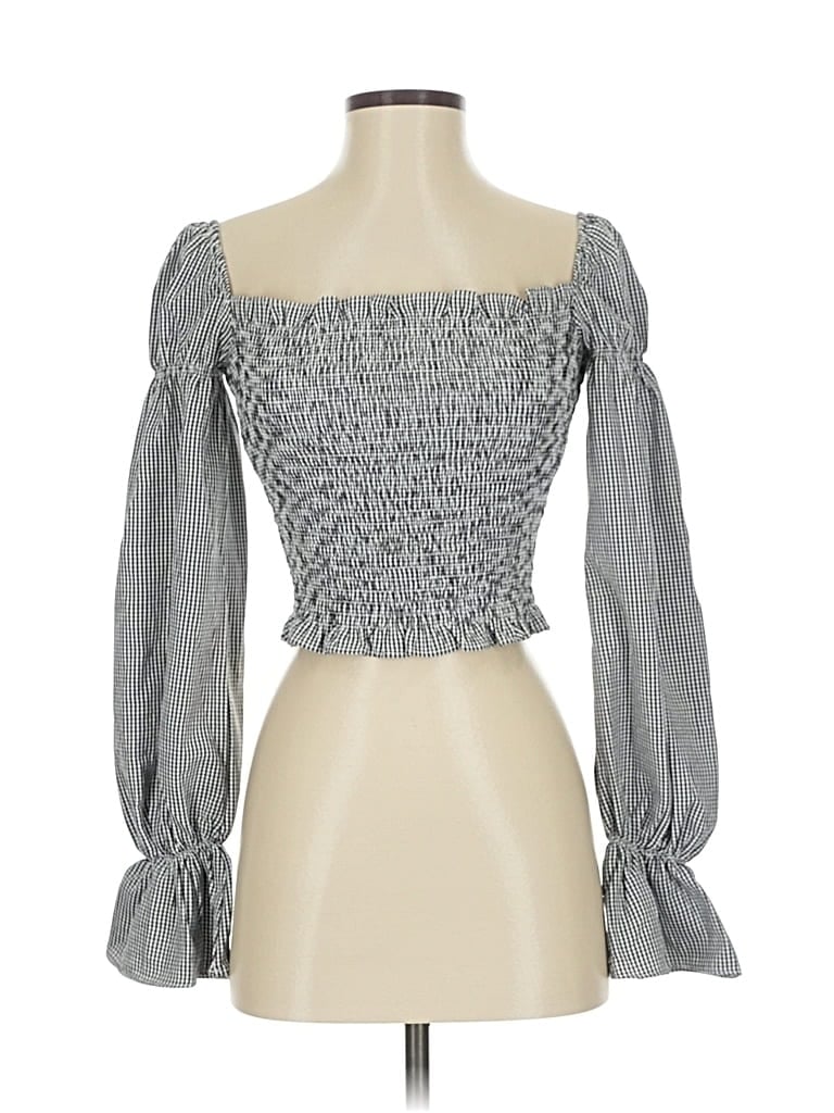 Pre-owned More To Come 3/4 Sleeve Blouse In Gray