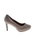 Madden Girl Metallic Gray Tan Heels Size 6 - photo 1