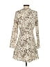 JOA 100% Polyester Animal Print Ivory Casual Dress Size S - photo 2