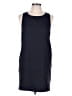 Kimberly Ovitz 100% Polyester Solid Blue Black Casual Dress Size 8 - photo 1