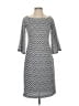 Gabby Skye Chevron-herringbone Gray Casual Dress Size 4 - photo 1