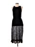 TOV 100% Polyester Black Silver Casual Dress Size EU 38 / US 8 - photo 1