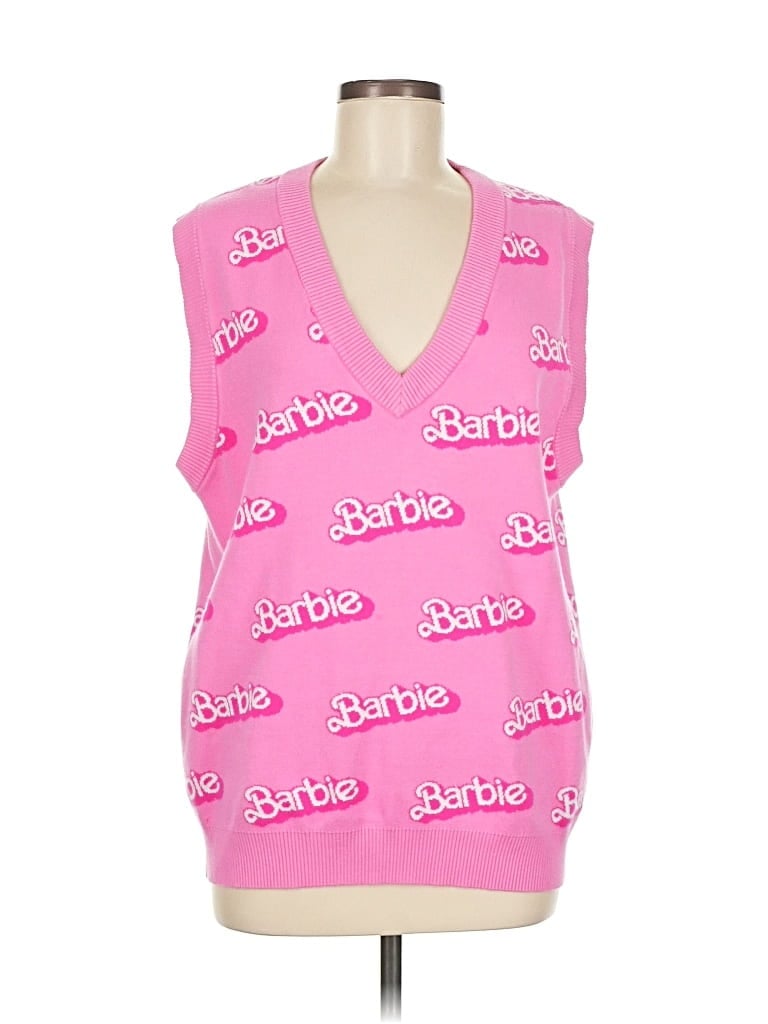 Pre-owned Barbie Sweater Vest In Pink