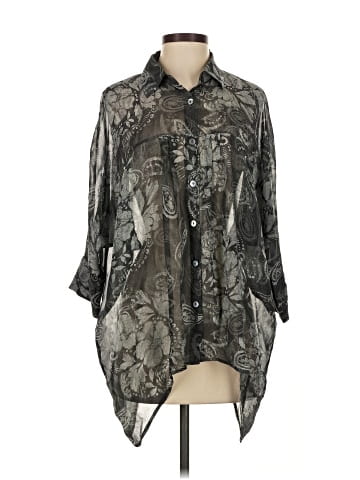Da-Nang 3/4 Sleeve Silk Top (view 1)
