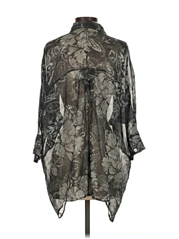 Da-Nang 3/4 Sleeve Silk Top (view 2)