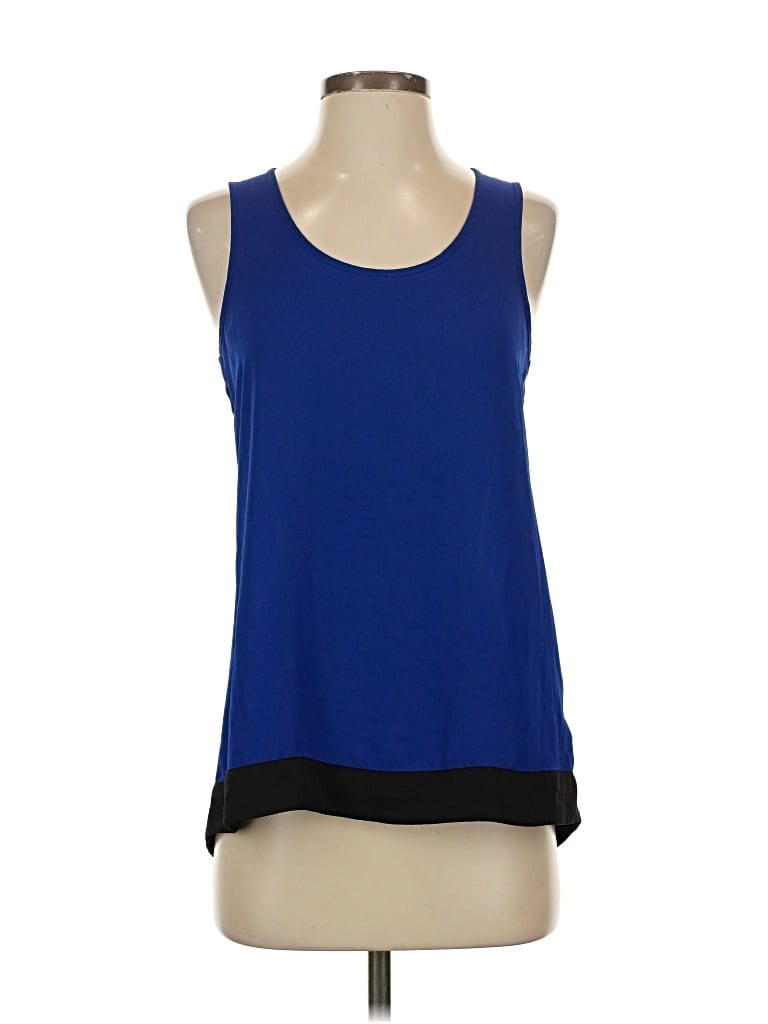Pre-owned Express Outlet Sleeveless Blouse In Blue