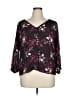 Collective Concepts 100% Polyester Purple 3/4 Sleeve Blouse Size XL - photo 1