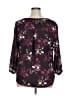 Collective Concepts 100% Polyester Purple 3/4 Sleeve Blouse Size XL - photo 2
