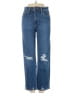 Just Black Hearts Blue Jeans Size 25 waist - photo 1