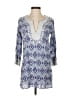 Roberta Roller Rabbit 100% Cotton Aztec Or Tribal Print Blue 3/4 Sleeve Blouse Size XS - photo 1