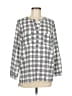 Joie 100% Polyester Gray Long Sleeve Blouse Size M - photo 1