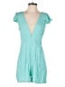 Honey Punch 100% Rayon Solid Teal Romper Size S - photo 1