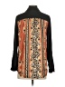 Goddess 100% Polyester Color Block Black Long Sleeve Blouse Size S - photo 2