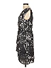 Ann Taylor LOFT 100% Polyester Camo Gray Cocktail Dress Size 12 - photo 5