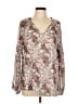 Unbranded 100% Polyester Brown Long Sleeve Blouse Size L - photo 1