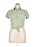Sim & Sam Green Short Sleeve Blouse Size XL - photo 1