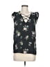 Crescent & Willough 100% Polyester Black Sleeveless Blouse Size M - photo 1