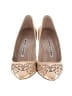 Manolo Blahnik 100% Leather Ivory Tan Heels Size EU 36 1/2 - photo 2