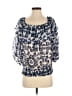 Veronica M. 100% Polyester Blue Short Sleeve Blouse Size XS - photo 1