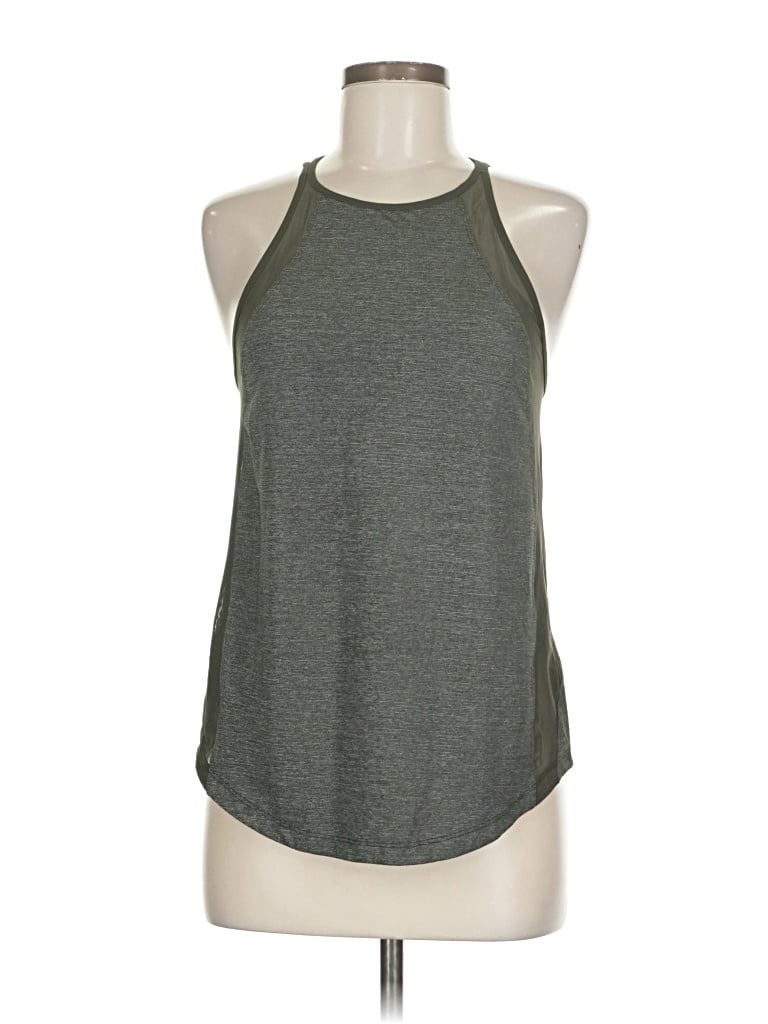 Pre-owned Lululemon Athletica Tank Top Green Halter Neckline Tops