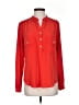 Vince. 100% Silk Red Orange Long Sleeve Silk Top Size XS - photo 1