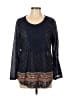 Weekend Suzanne Betro 100% Polyester Blue Long Sleeve Blouse Size L - photo 1