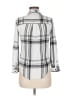Vigoss Plaid White Silver 3/4 Sleeve Button-Down Shirt Size M - photo 2