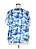 Live and Let Live 100% Polyester Blue Short Sleeve Blouse Size 2X - photo 2
