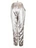 Leith Metallic Silver Casual Pants Size S - photo 2