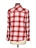 Gap 100% Viscose Plaid Pink Long Sleeve Button-Down Shirt Size L - photo 2