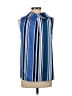 Vince Camuto 100% Polyester Stripes Blue Sleeveless Blouse Size S - photo 2