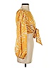 Camila Coelho 100% Polyester Yellow 3/4 Sleeve Blouse Size XS - photo 4