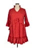 Unbranded 100% Polyester Polka Dots Red Casual Dress Size XL - photo 1