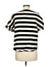 Zara Stripes Black Short Sleeve Top Size M - photo 2