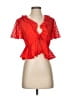 Finders 100% Polyester Red Short Sleeve Blouse Size S - photo 1